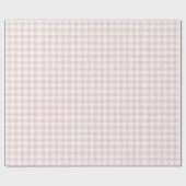 Pink Gingham Girls Party Cadeaupapier (Vlak)
