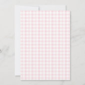 Pink Gingham Golden Retriever Puppy Birthday Kaart (Achterkant)