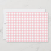 Pink Gingham Golf Girl Baby shower Foto Kaart (Achterkant)
