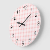Pink Gingham Grote Klok (Hoek)