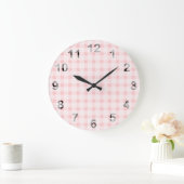 Pink Gingham Grote Klok (Huis)