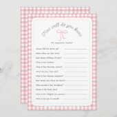 Pink gingham Hoe goed ken je de Kaart van het douc (Voorkant / Achterkant)