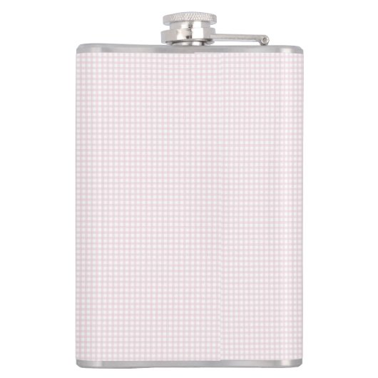 Pink Gingham Illinois State Vinyl Fles Heupfles (Achterkant)