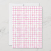 Pink Gingham Kawaii Bun in het Oven Baby shower Kaart (Achterkant)