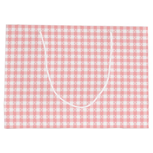 Pink Gingham Large Cadeautasje (Achterkant)