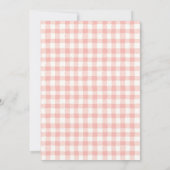 Pink Gingham Little Boo Ghost Baby shower Kaart (Achterkant)