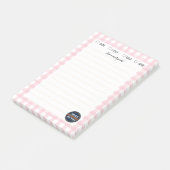 Pink Gingham Mitzvah Note (Schuin)