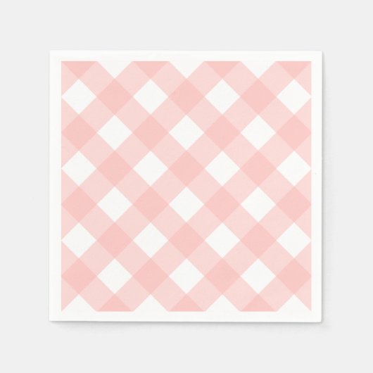 Pink Gingham Napkins Servet (Voorkant)