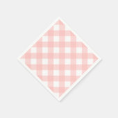 Pink Gingham Napkins Servet (Hoek)