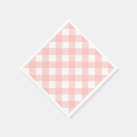 Pink Gingham Napkins Servet (Hoek)