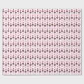 Pink Gingham Notenkraker Ballet Kerstmis Cadeaupapier (Vlak)