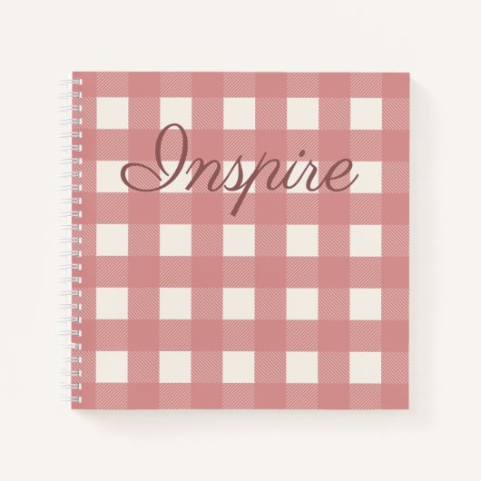 Pink Gingham Notitieboek (Voorkant)