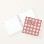 Pink Gingham Notitieboek (Binnen)