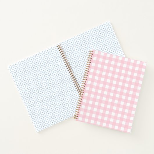 Pink Gingham Notitieboek (Binnen)