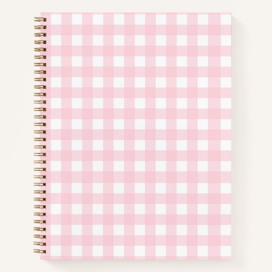 Pink Gingham Notitieboek (Voorkant)