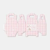 Pink Gingham One Gekke Goose Verjaardag Favoriet B Bedankdoosjes (Uitgevouwen)