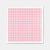Pink Gingham Paper Napkins Servet (Voorkant)
