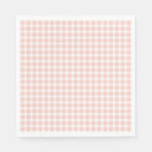 Pink Gingham Paper Napkins Servet (Voorkant)