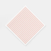Pink Gingham Paper Napkins Servet (Hoek)