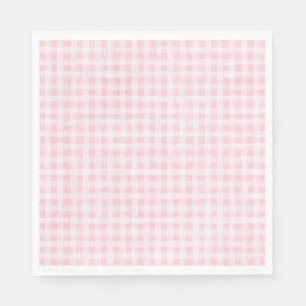 Pink Gingham Party Napkins Servet
