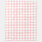 Pink Gingham Pattern Fleece Deken (Voorkant)
