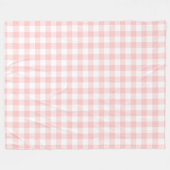 Pink Gingham Pattern Fleece Deken (Voorkant (Horizontaal))