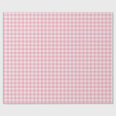Pink Gingham Pattern Girly Check Plaid Checkered Cadeaupapier (Vlak)