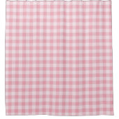 Pink Gingham Pattern Girly Check Plaid Checkered Douchegordijn (Voorkant)