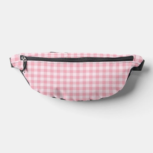 Pink Gingham Pattern Girly Check Plaid Checkered Heuptasje (Liggend)