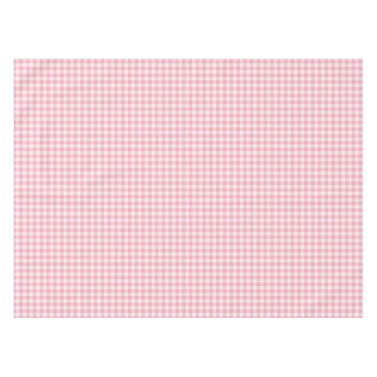 Pink Gingham Pattern Girly Check Plaid Checkered Tafelkleed (Voorkant (Horizontaal))