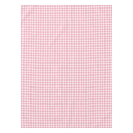 Pink Gingham Pattern Girly Check Plaid Checkered Tafelkleed (Voorkant)