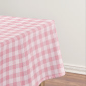 Pink Gingham Pattern Girly Check Plaid Checkered Tafelkleed (Voorbeeld)