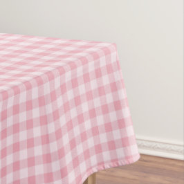 Pink Gingham Pattern Girly Check Plaid Checkered Tafelkleed
