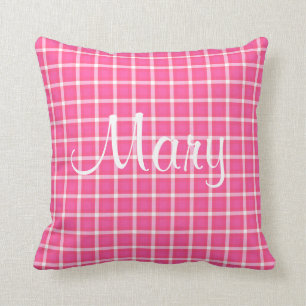 Pink Gingham Pattern Kussen