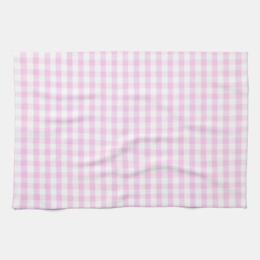 Pink Gingham Pattern Theedoek (Horizontaal)