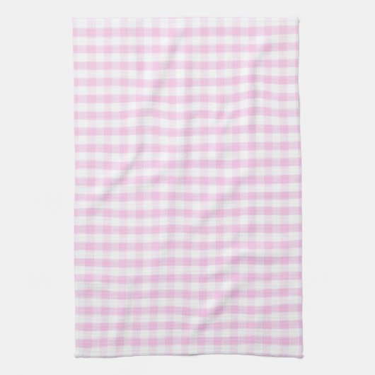 Pink Gingham Pattern Theedoek (Verticaal)