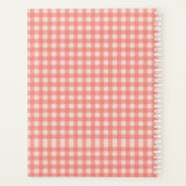 Pink Gingham Personalized Planner (Achterkant)