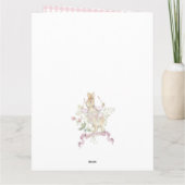 Pink Gingham Peter het Konijnenmonogram Baby showe Bedankkaart (Achterkant)