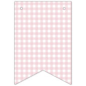 Pink Gingham Peter het Konijnenmonogram Baby showe Vlaggetjes (Eerste vlag)
