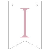 Pink Gingham Peter het Konijnenmonogram Baby showe Vlaggetjes (Derde vlag)