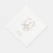 Pink Gingham Peter the Rabbit Crest Baby shower Servet (Hoek)