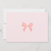Pink Gingham Pink Bow Verjaardagsfoto Kaart (Achterkant)