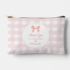 Pink Gingham Pink Bow Verjaardagsgunsten Etui
