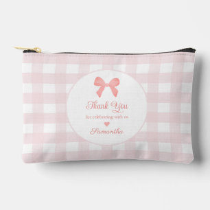 Pink Gingham Pink Bow Verjaardagsgunsten Etui