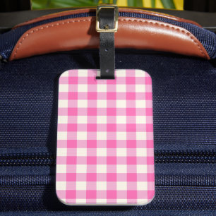 Pink Gingham Plaid Cottagecore Bagagelabel