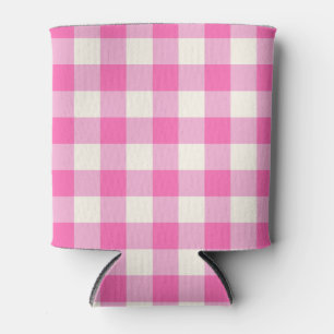 Pink Gingham Plaid Cottagecore Blikjeskoeler