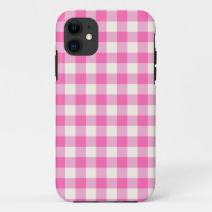 Pink Gingham Plaid Cottagecore Case-Mate iPhone Case