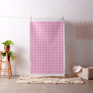 Pink Gingham Plaid Cottagecore Stof