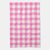 Pink Gingham Plaid Cottagecore Theedoek (Verticaal)
