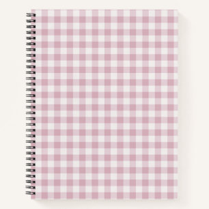 Pink Gingham Plaid Stripe Notitieboek
